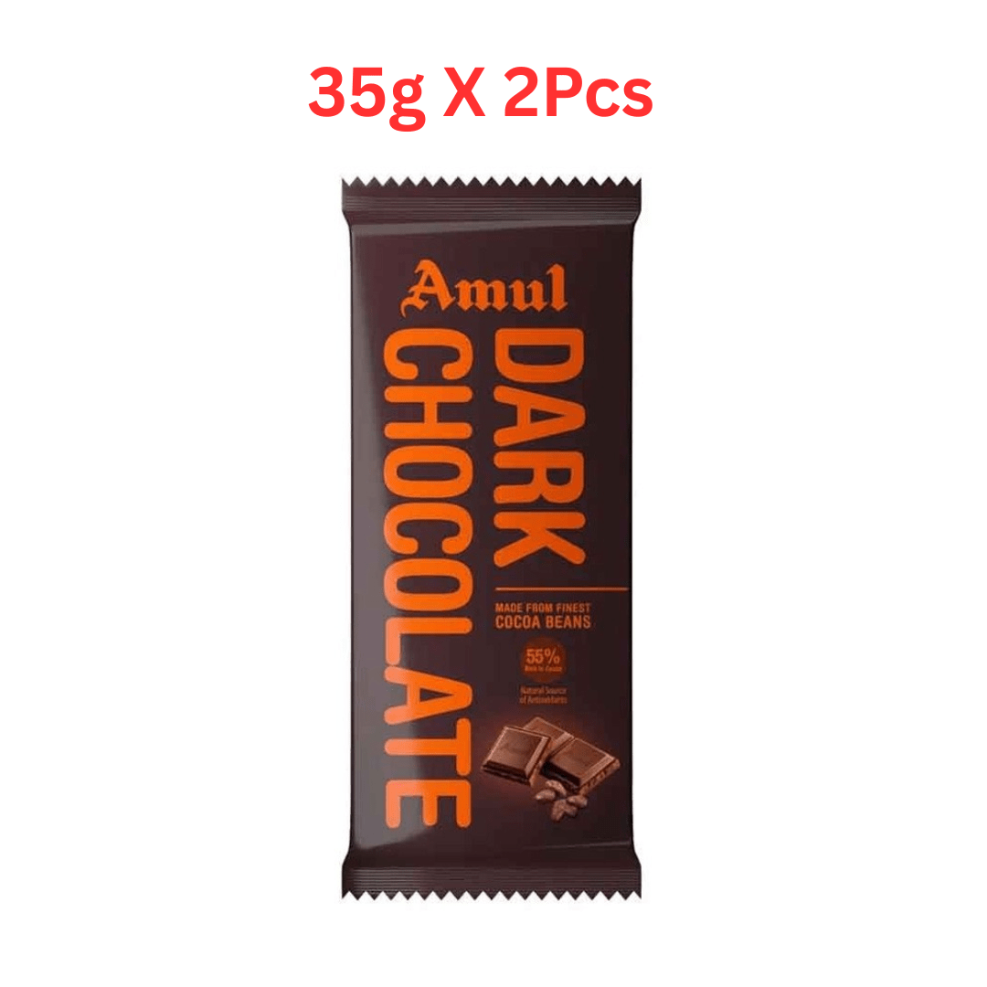 Amul Dark Chocolate 35gm X 2pic - Beasymart
