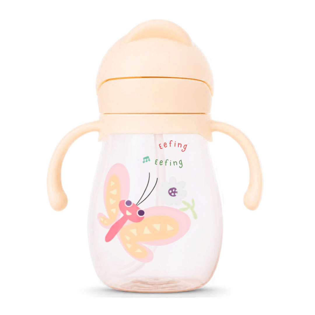 Baby Feeding Cup with Straw Children Learn Feeding Drinking Bottle Kids Training Cup with Straw - Beasymart