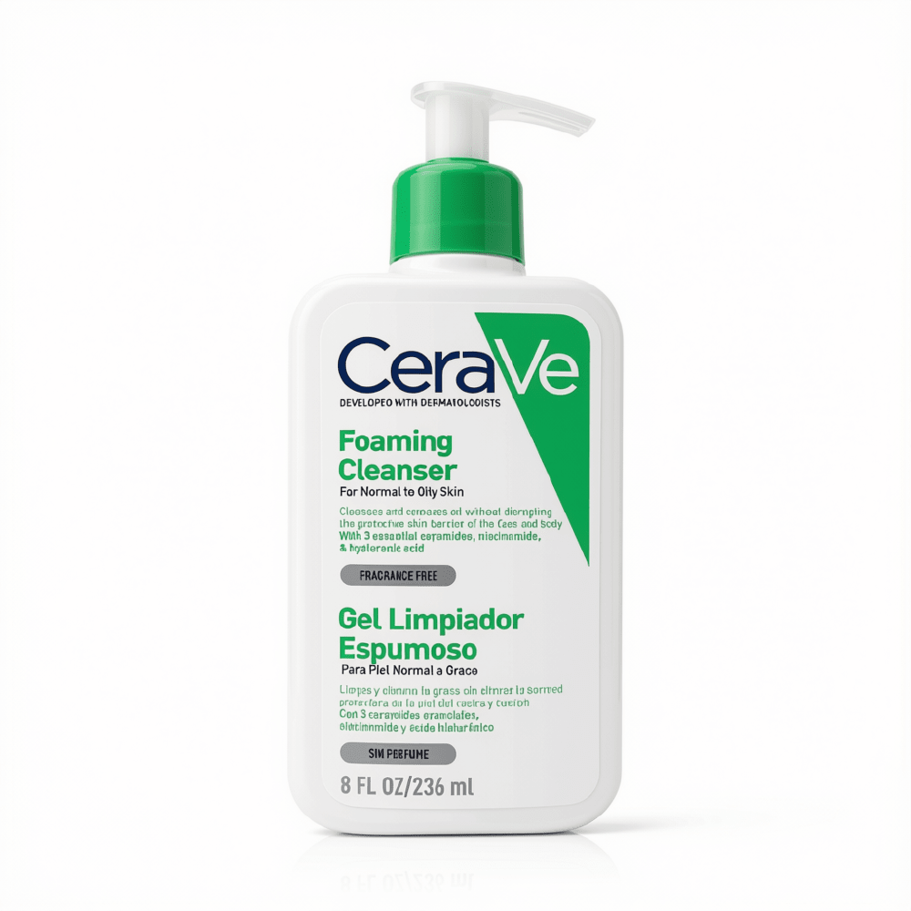 CeraVe Foaming Cleanser For Normal To Oily Skin With Niacinamide And 3 Essential Ceramides 236ml - Beasymart
