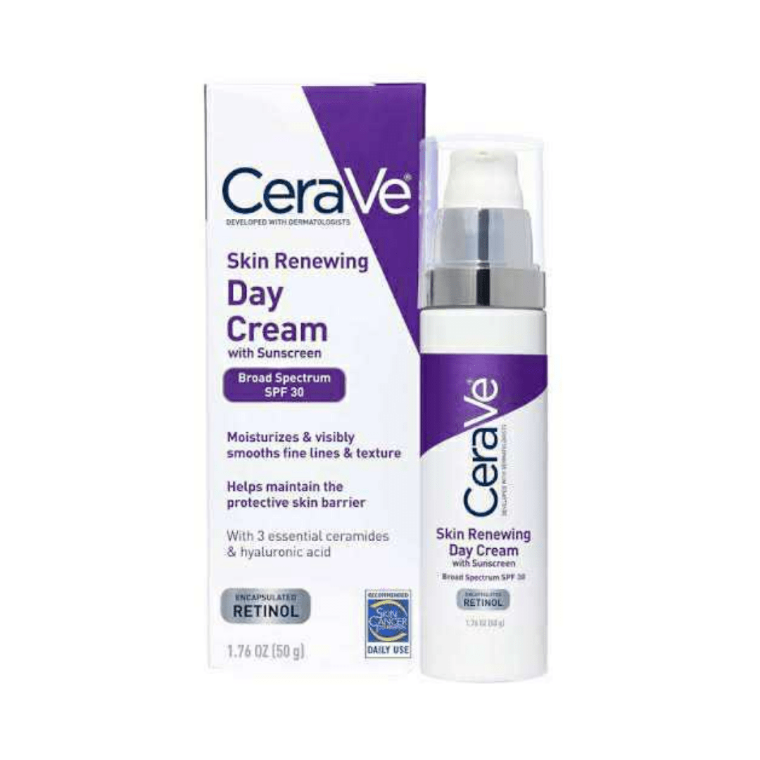CeraVe Skin Renewing Retinol Day Cream SPF 30 50g Retinol & Sunscreen Anti-Aging Cream - Beasymart