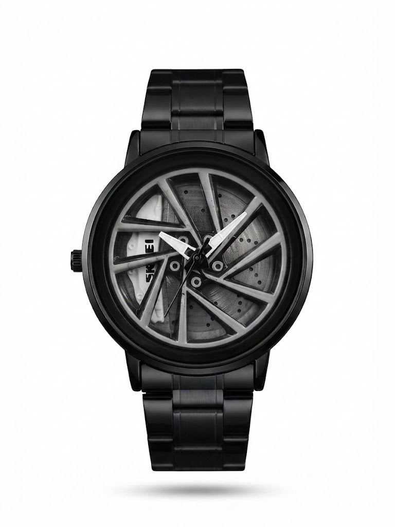 SKMEI 1787 Rotation Wheel Stainless Steel Watch _ M001