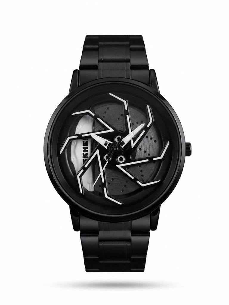 SKMEI 1787 Rotation Wheel Stainless Steel Watch - M019