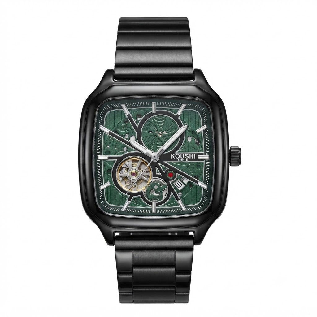 KOUSHI 5021G skeleton-dial analog watch - M036
