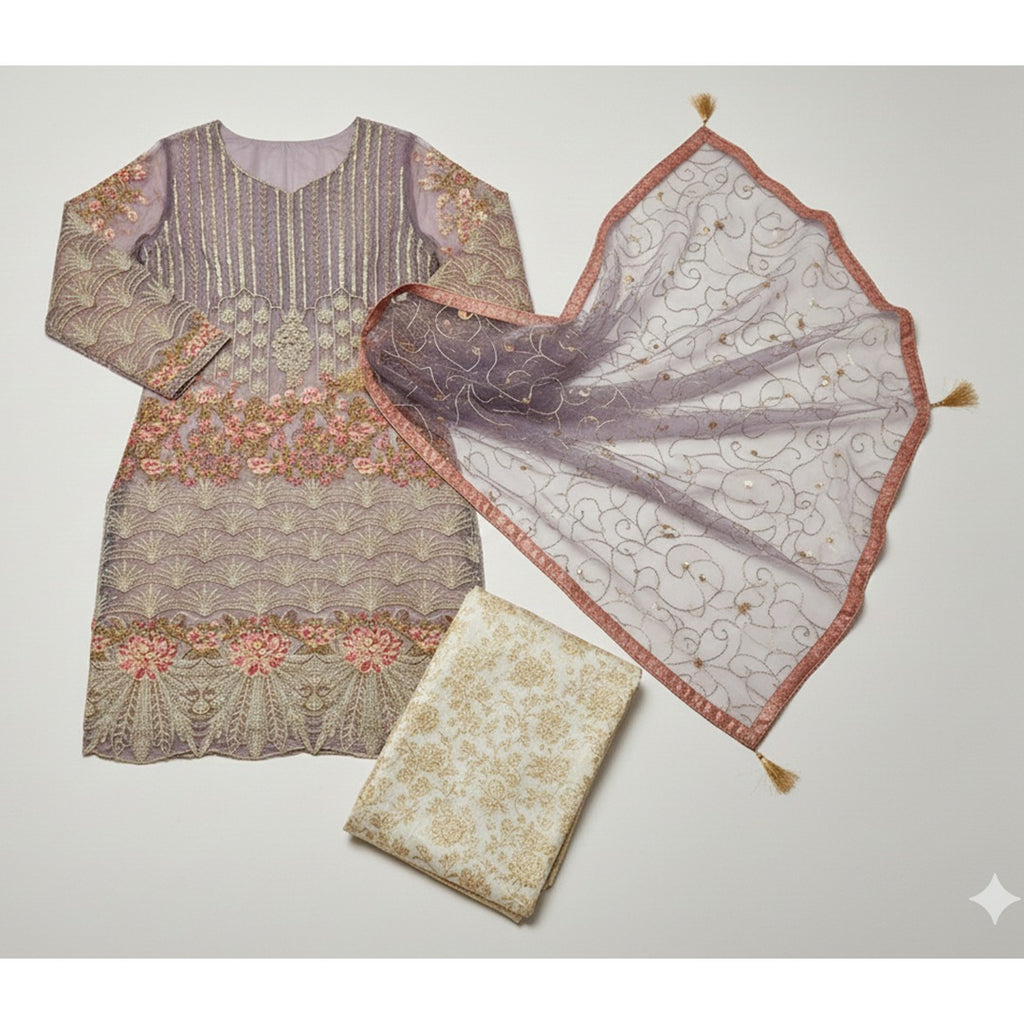 Three-Piece Festive Salwar Kameez (Unstitched)