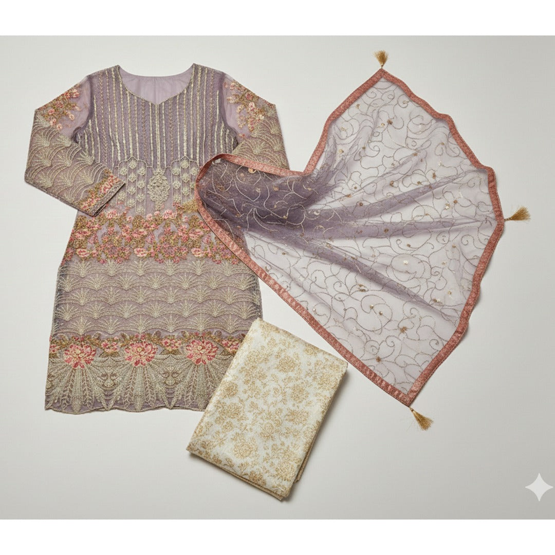Three-Piece Festive Salwar Kameez (Unstitched)