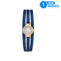 Women's multi-strand glitter wrap bracelet watch.