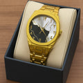 Arabic Aura split-dial quartz watch - M057