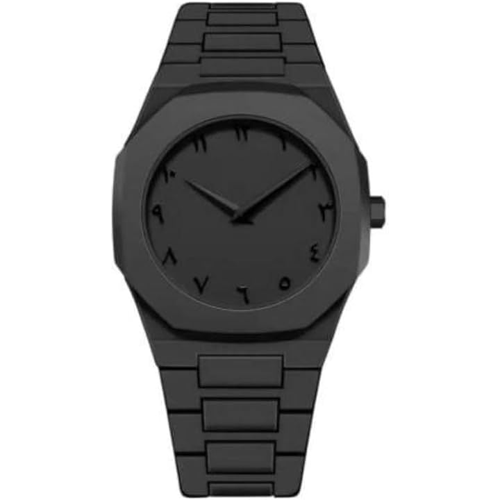 Matte black Arabic Aura watch - M059