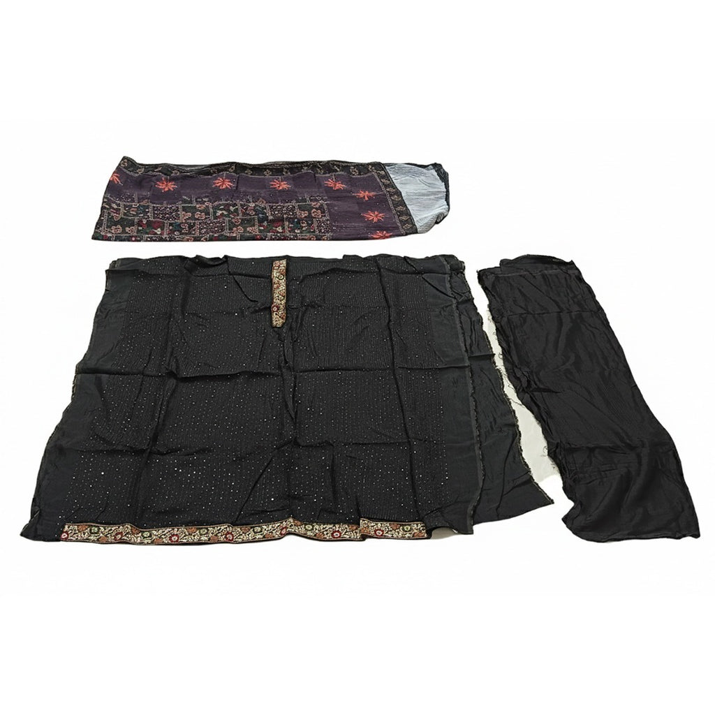 Straight-Cut Salwar Kameez Set (Unstitched)
