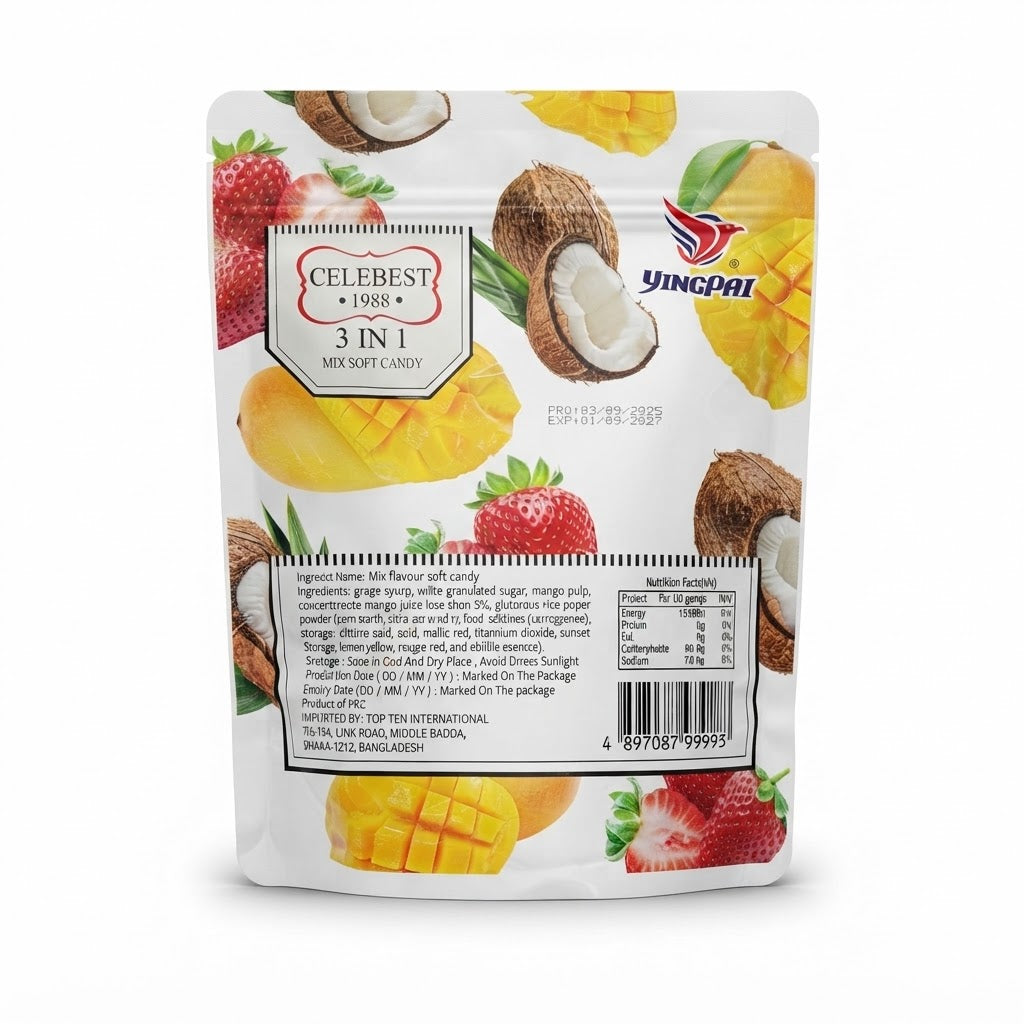 Celebest 1988 3-in-1 Mixed Soft Candy 180g