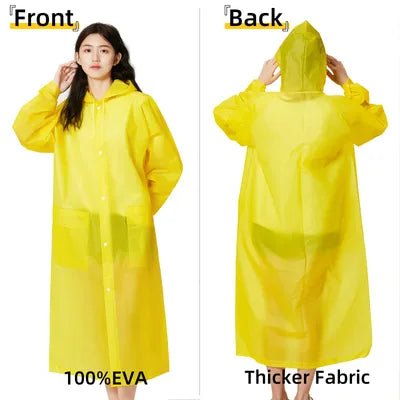 1 Pcs Raincoat High Quality Long Rain Coat Lightweight 0.15mm Thick Travel Rain Coat for Men/Women - Beasymart