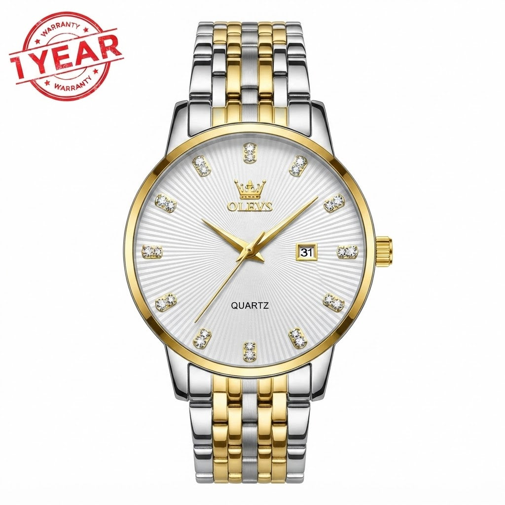 Women's Quartz Watch in a classic silver and gold two-tone finish - M107