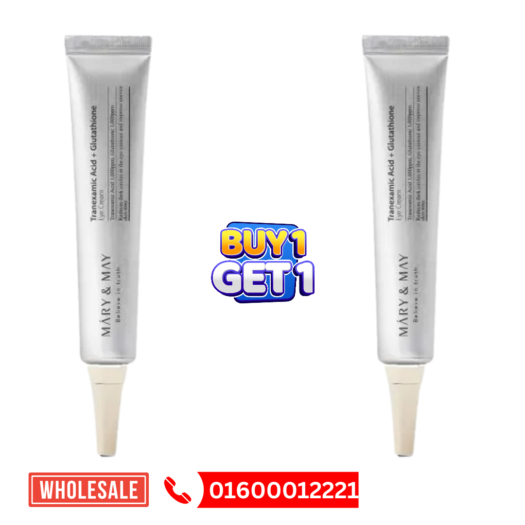 Mary & May Tranexamic Acid + Glutathione Eye Cream 12g (Buy 1 Get 1 Offer)