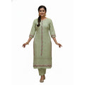 Pastel Green Embroidered Salwar Kameez (Unstitched)