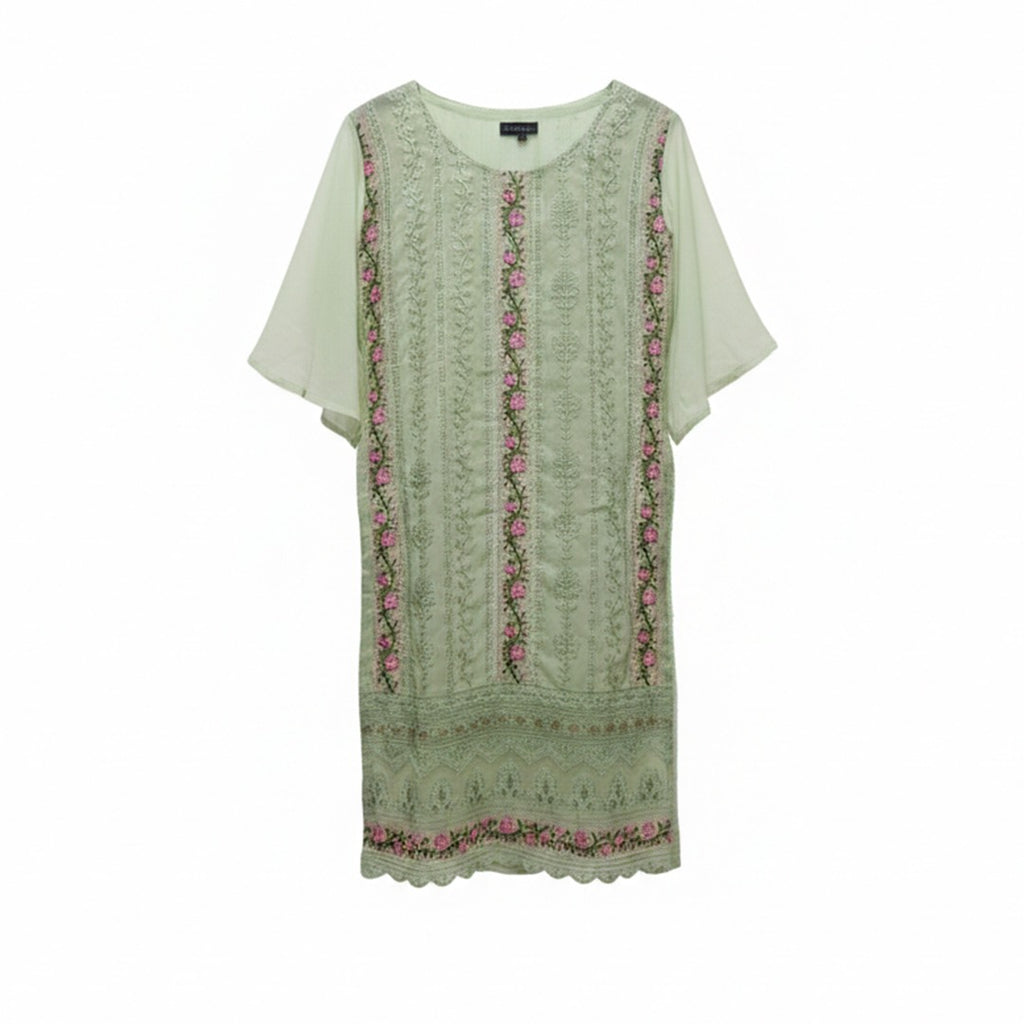 Pastel Green Embroidered Salwar Kameez (Unstitched)