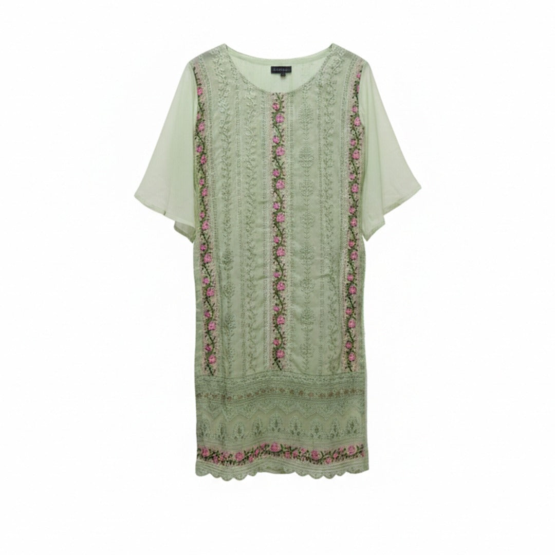 Pastel Green Embroidered Salwar Kameez (Unstitched)
