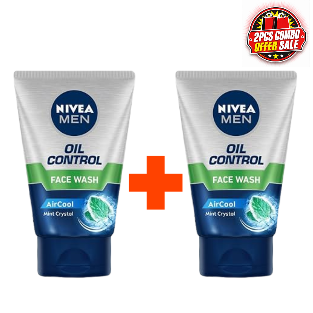 Nivea Men Oil Control Face Wash 50gm Indian 2pcs Combo