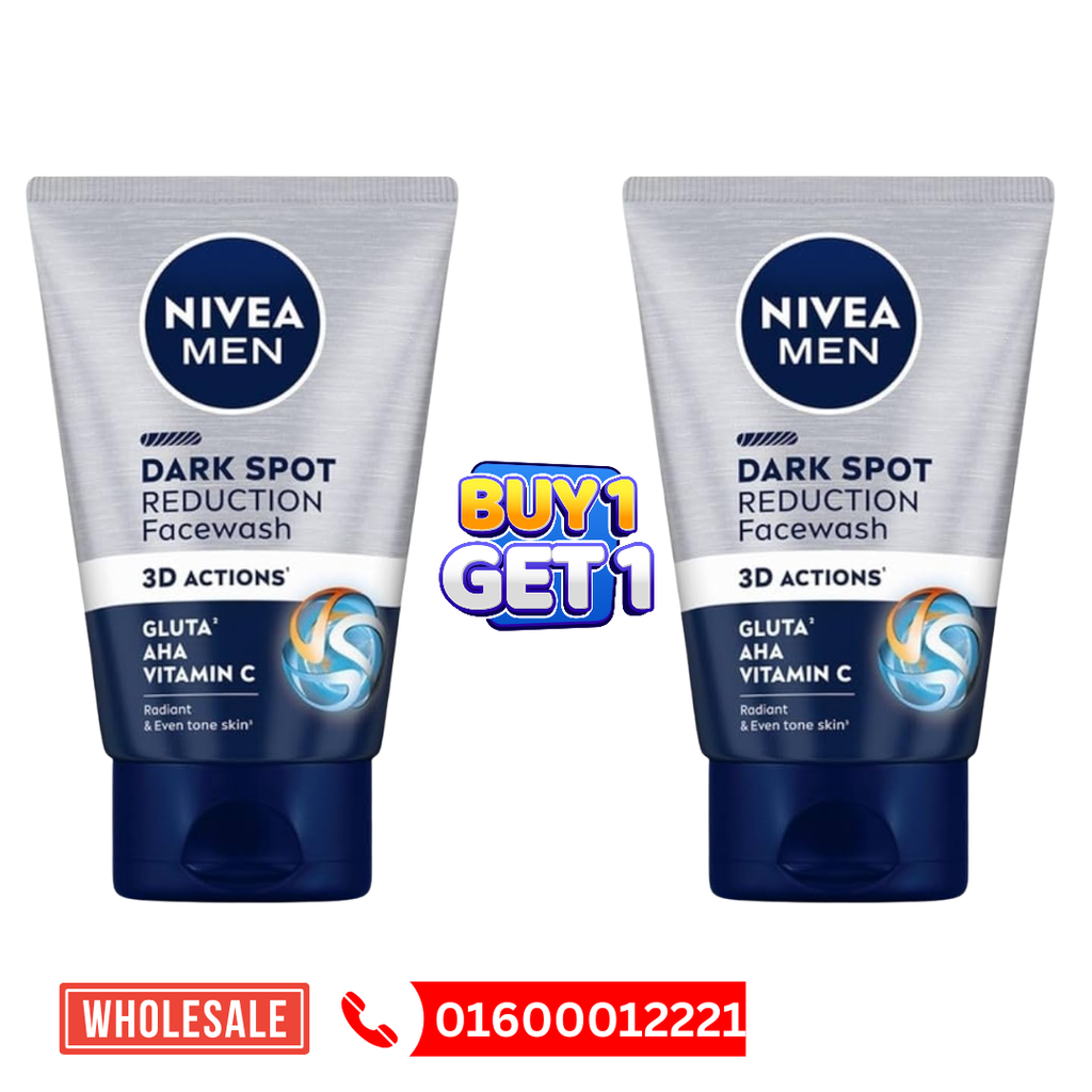 Nivea Men Dark Spot Reduction Face Wash 50ml 1 Get 1 Offer