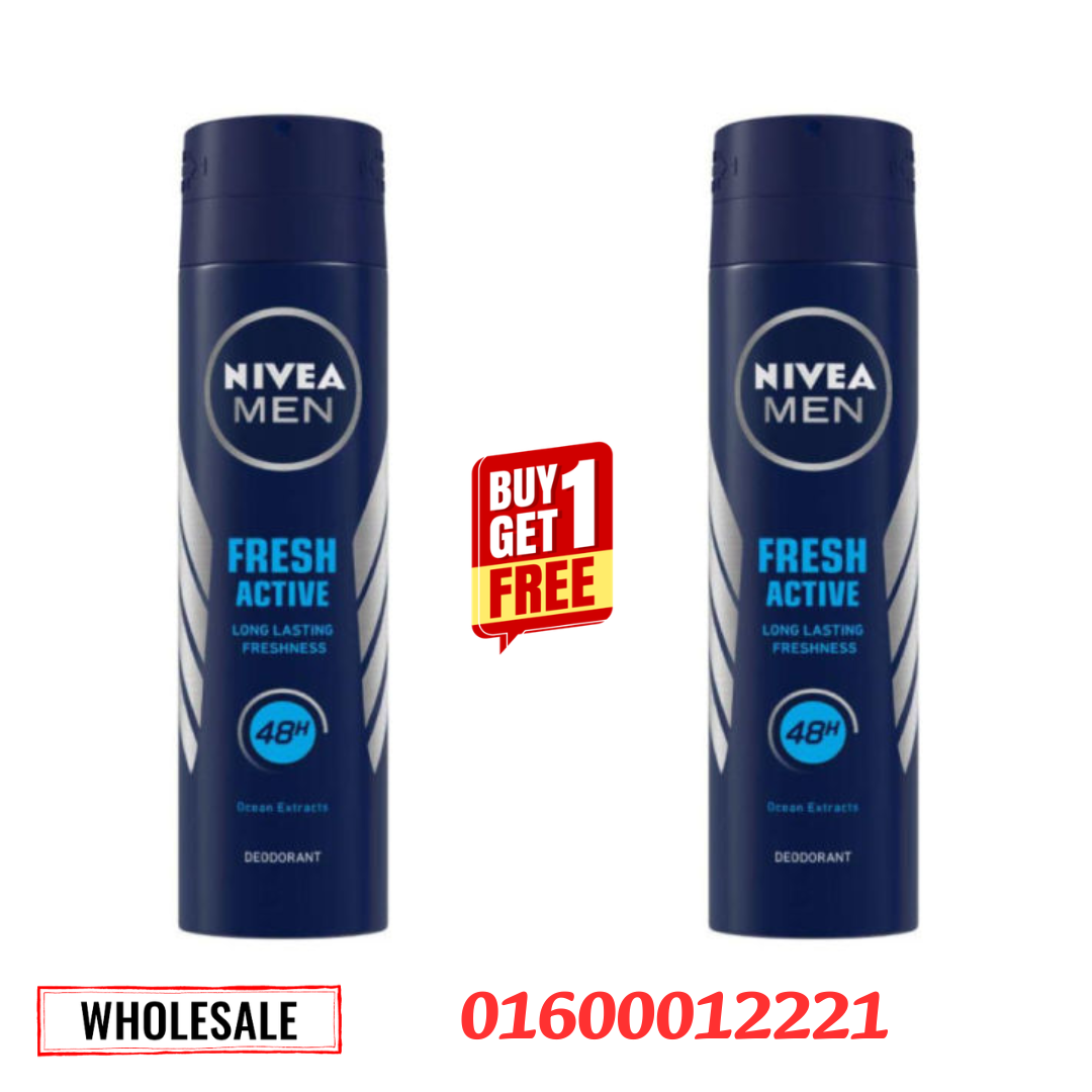 Nivea Men Fresh Active Long Lasting Freshness 48H 150ml Body Spray