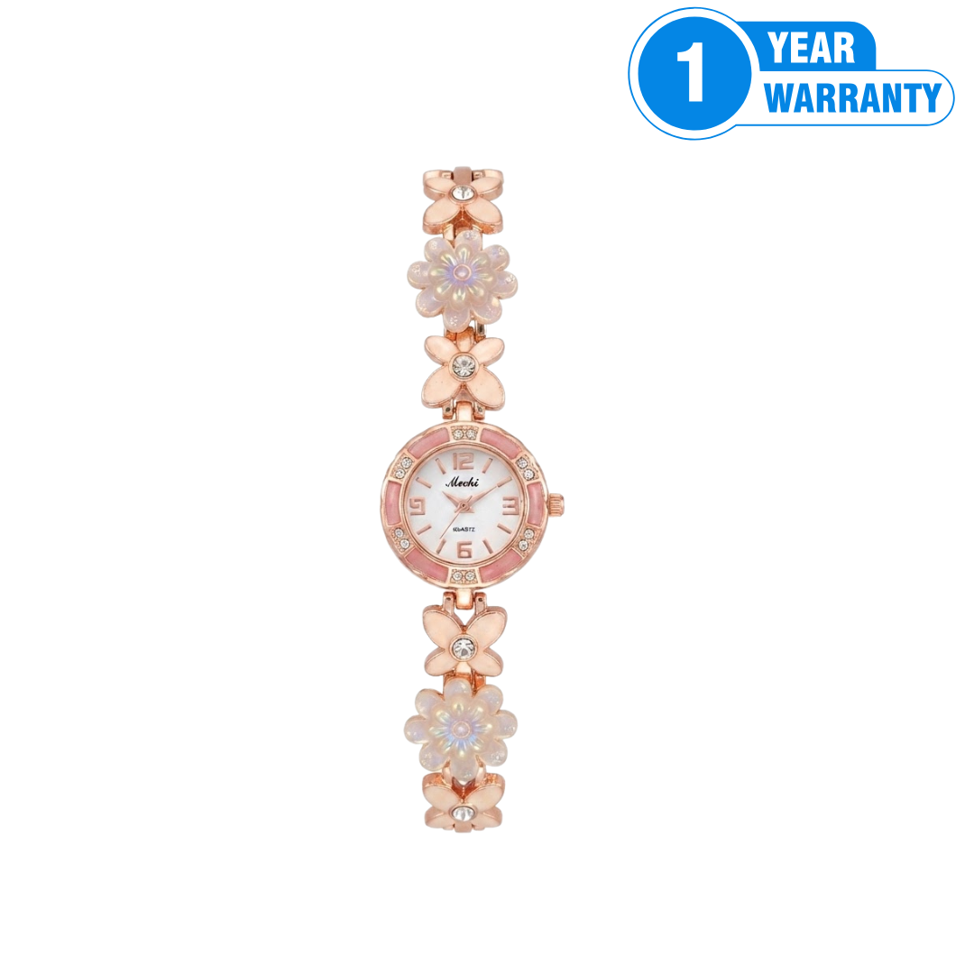 Women's Floral Bracelet Quartz Watch