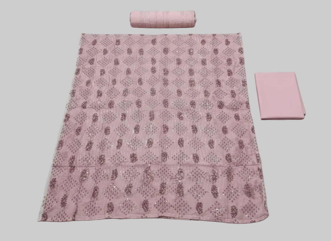 Beasy Soft Pink Embroidered Three Piece Suit 002