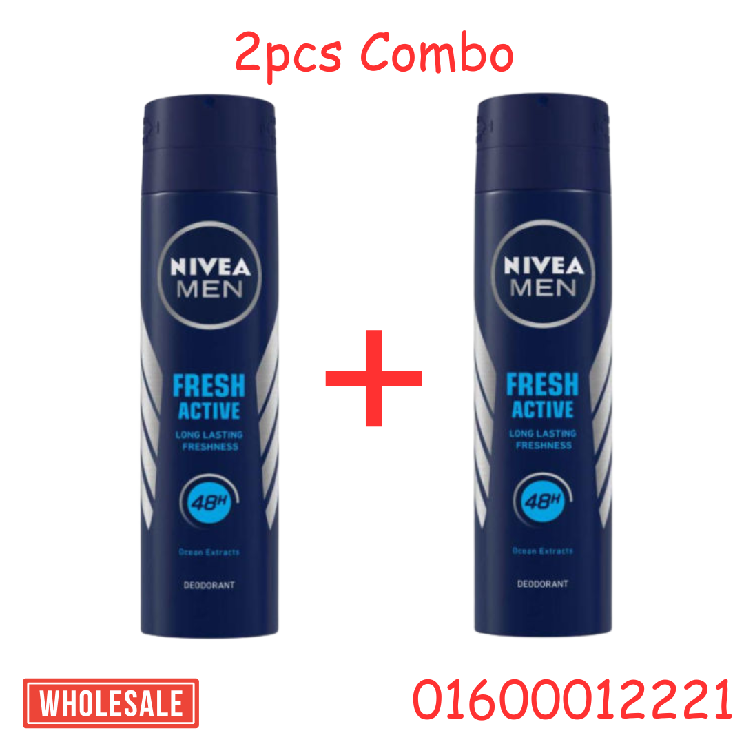 Nivea Men Fresh Active Long Lasting Freshness 48H 150ml Body Spray