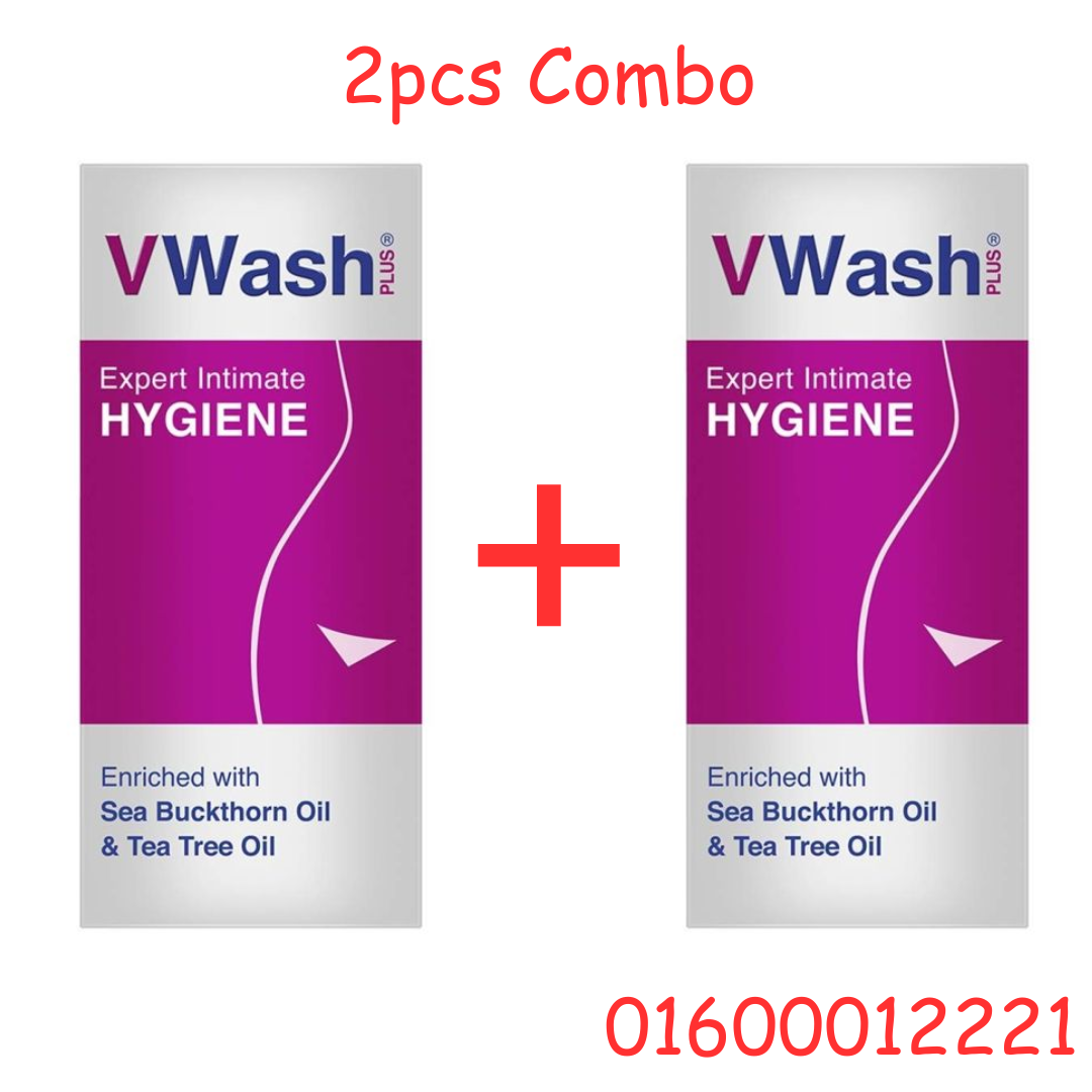 V Wash Expert Intimate Hygiene Wash 100ml Enriched With Sea Buckthorn Oil & Tea Tree Oil 2pcs Combo Offer