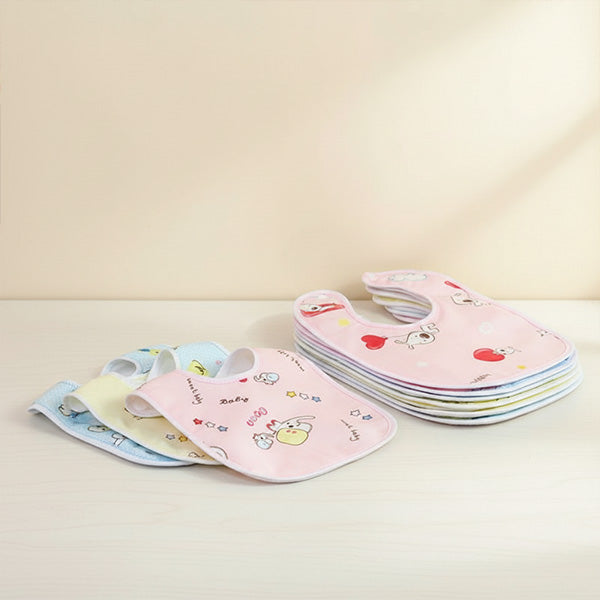 3 Piece Soft Cotton Elegant Stylish Bibs For Kids Infant Feeding Drool Catcher Washable Absorbent