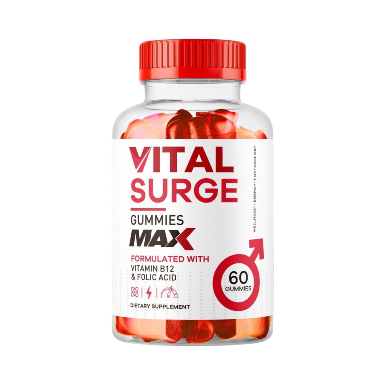 Vital Surge Multivitamin Soft Candy 60 Piece Capsules B Group Folic Acid Gummies Supplement Multivitamins For Increase Stamina buy online at beasymart