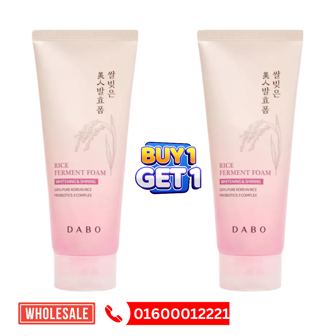 Dabo Rice Ferment Foam Whitening & Shining 180ml (Buy 1 Get 1 Offer)