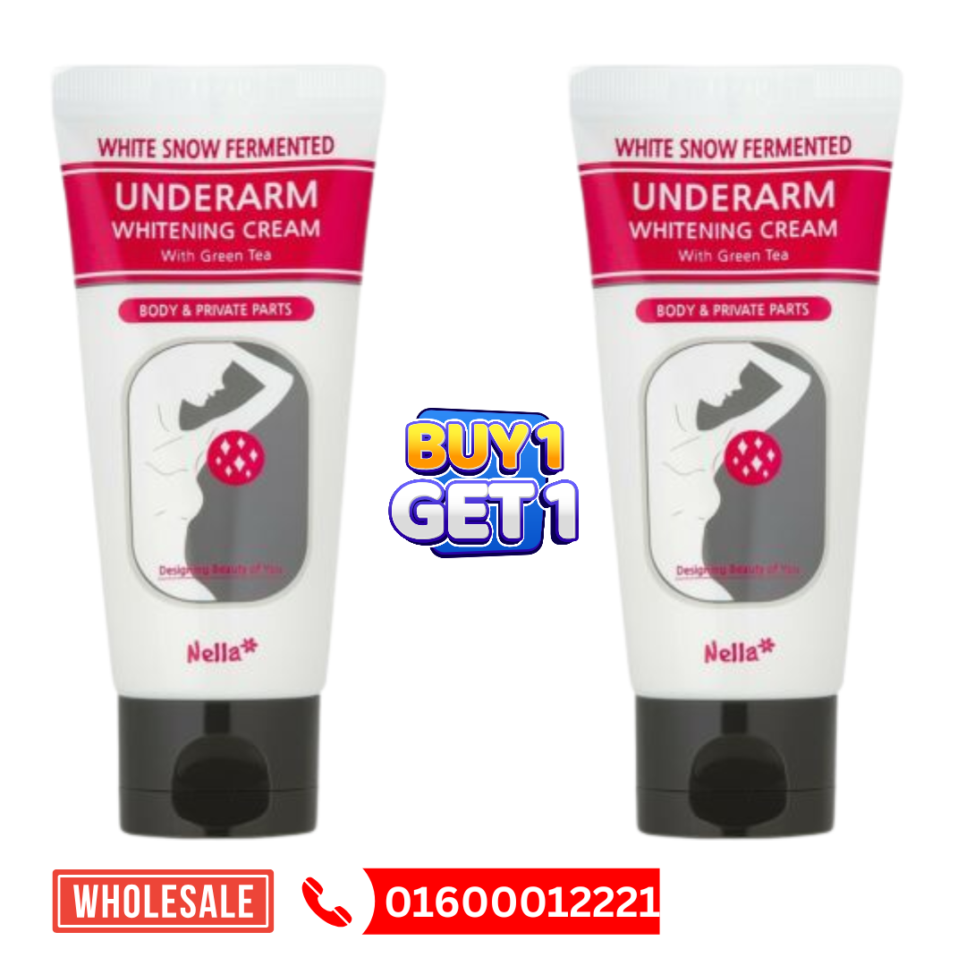 Nella White Snow Fermented Underarm Whitening Cream with Green Tea 50ml (Buy 1 Get 1 Offer)