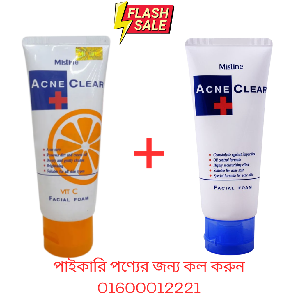 Mistine Acne Clear Facial Foam Combo Buy 1 Get 1 Free Offer