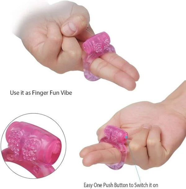 Butter Fly Ring Delay And Vibration Long Lasting With Battery Included For Men Sensual Toys