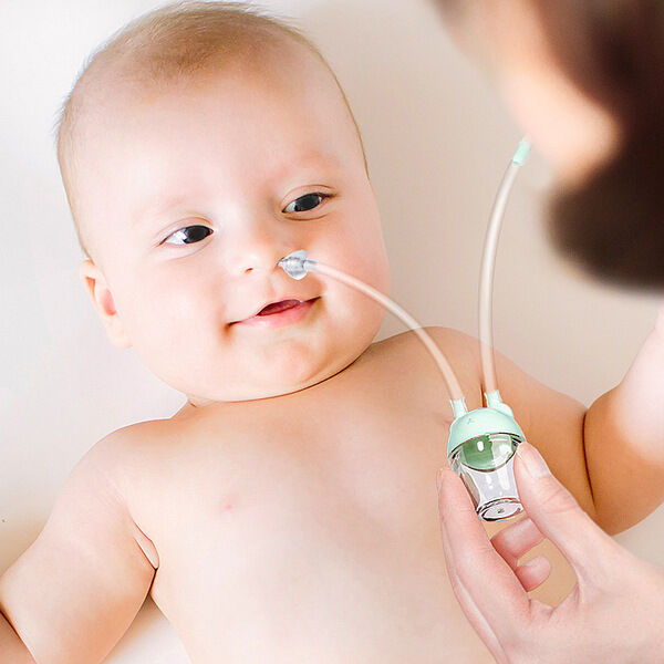 Cartoon Print Big Size Silica Gel Children'S Hygienic Nasal Aspirator For Nose Nose Cleaning - 1 Pcs