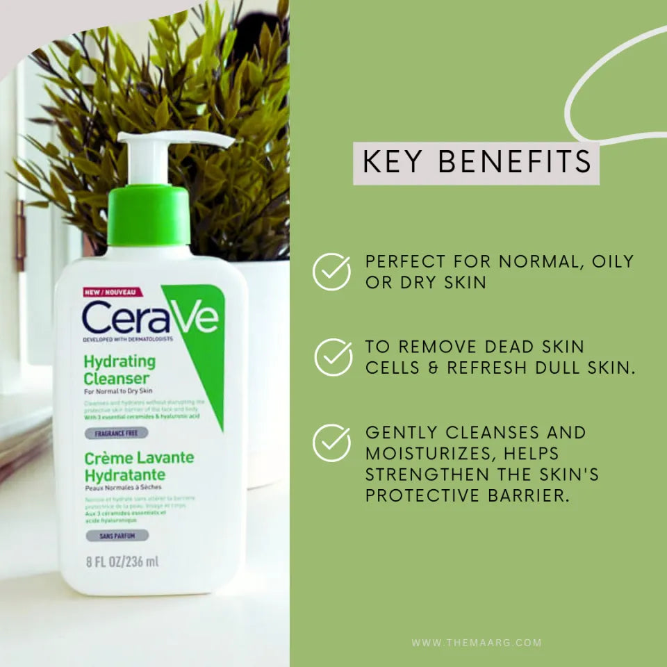Cerave Hydrating Cleanser for Normal to Dry skin - 236ml