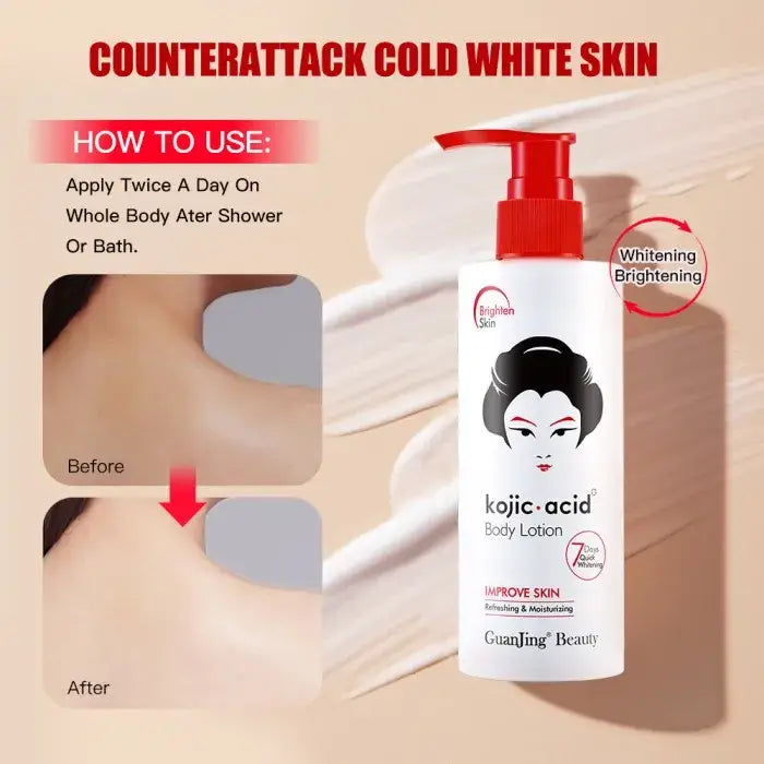 Guanjing Beauty Brighten Skin Kojic Acid Body Lotion 230ml bottle buy online beasymart.com