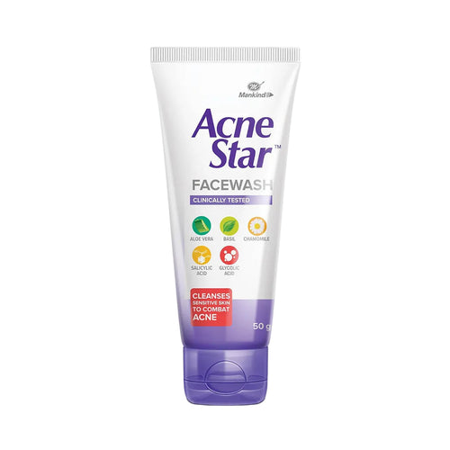 Acne Star Facewash 50g for acne prone sensitive skin buy online beasymart.com