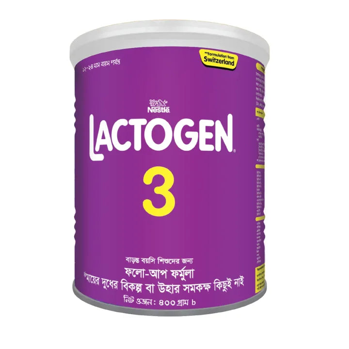 LACTOGEN 3 (12-24 Months) Infant Formula Baby Milk Powder 400g TIN