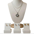 Women's Chain Necklace Set + 3 Pair Earrings - NS03