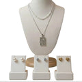 Women's Chain Necklace Set + 3 Pair Earrings - NS04