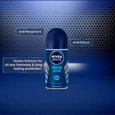 Nivea Men Roll On Fresh Active 50ml Buy 1 Get 1 Offer