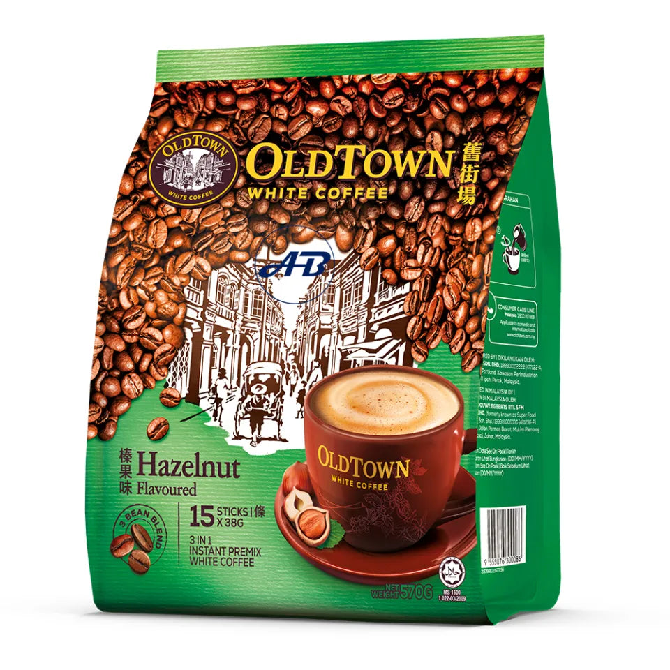 OLDTOWN White Coffee – 3-in-1 Hazelnut White Coffee 570gm