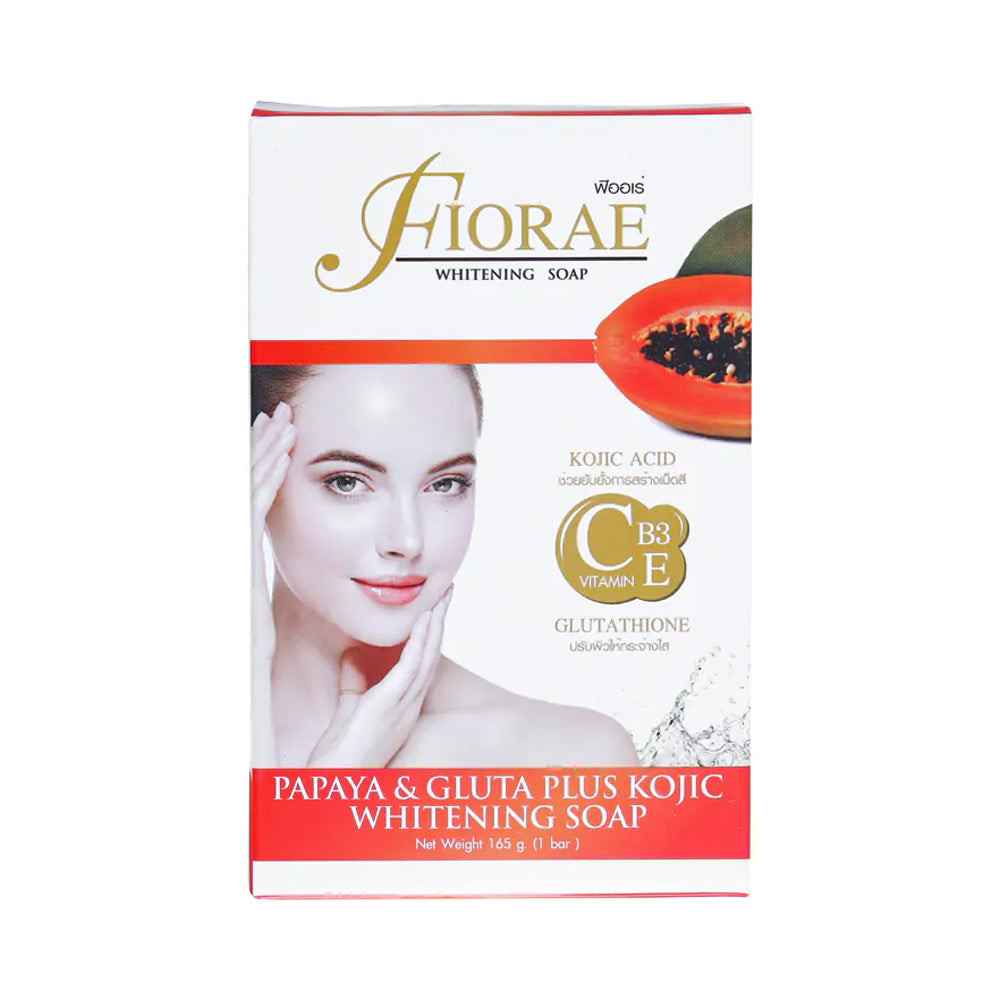 Fiorae Papaya & Gluta Plus Kojic Soap - Brightening & Whitening 165g