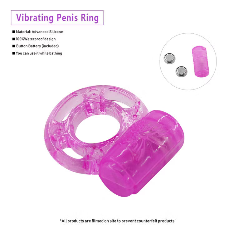 Butterfly Ring Delay And Vibration Long Lasting With Battery Included For Men Sensual Toys With 10pcs Battery