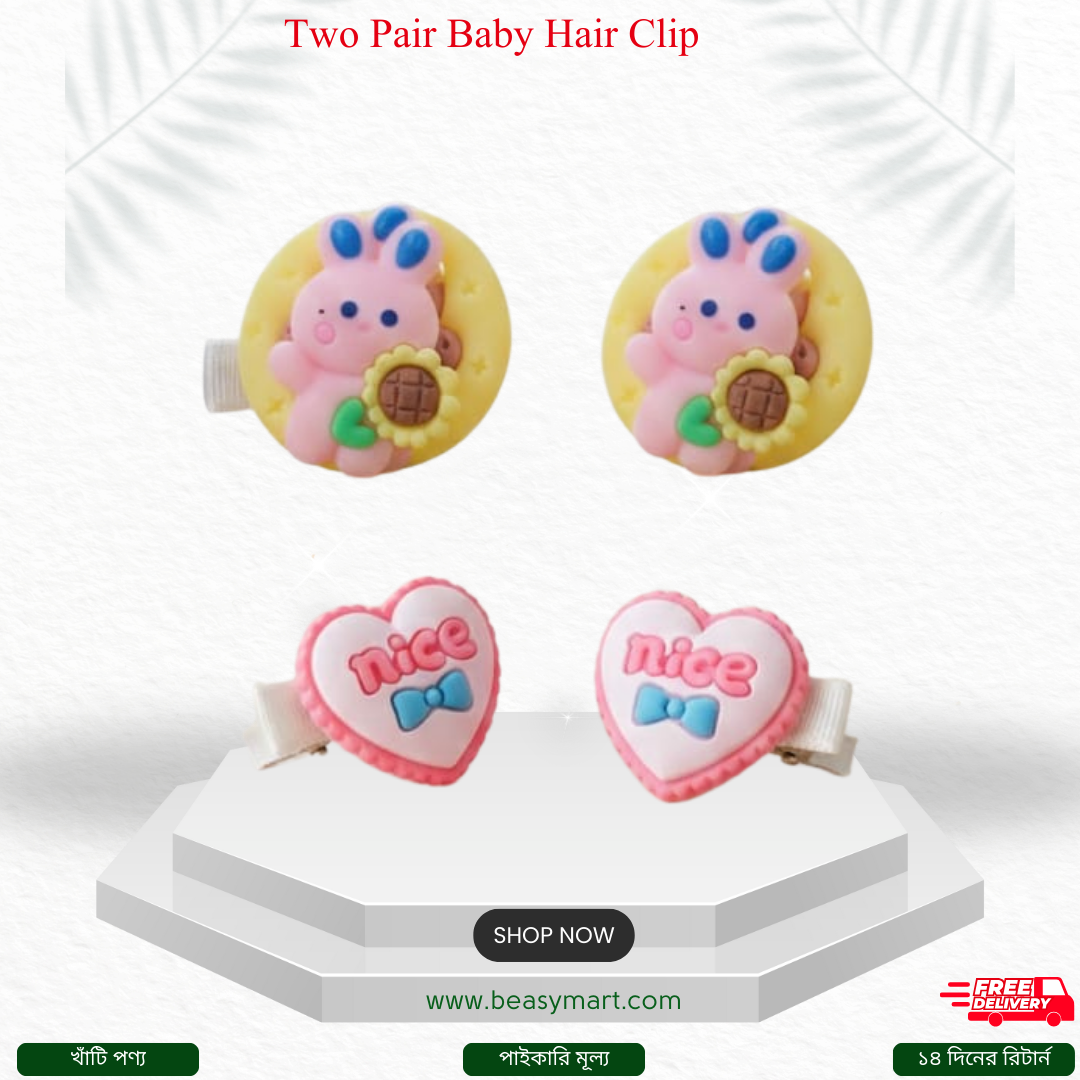 Baby Hair Clips Set (4 Pcs) - BC01