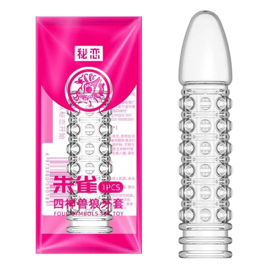 Spike Sleeve SX-167 – transparent crystal thorn sleeve for male stimulation, reusable premium quality buy online at www.beasymart.com