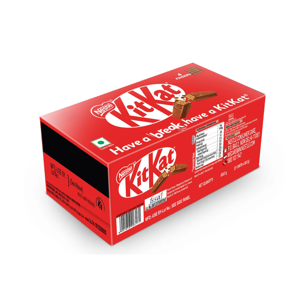 KitKat Chocolate 3 Finger – Crispy Wafer | Quick Snack & Energy Bite 27.5g X 28pcs Full Box
