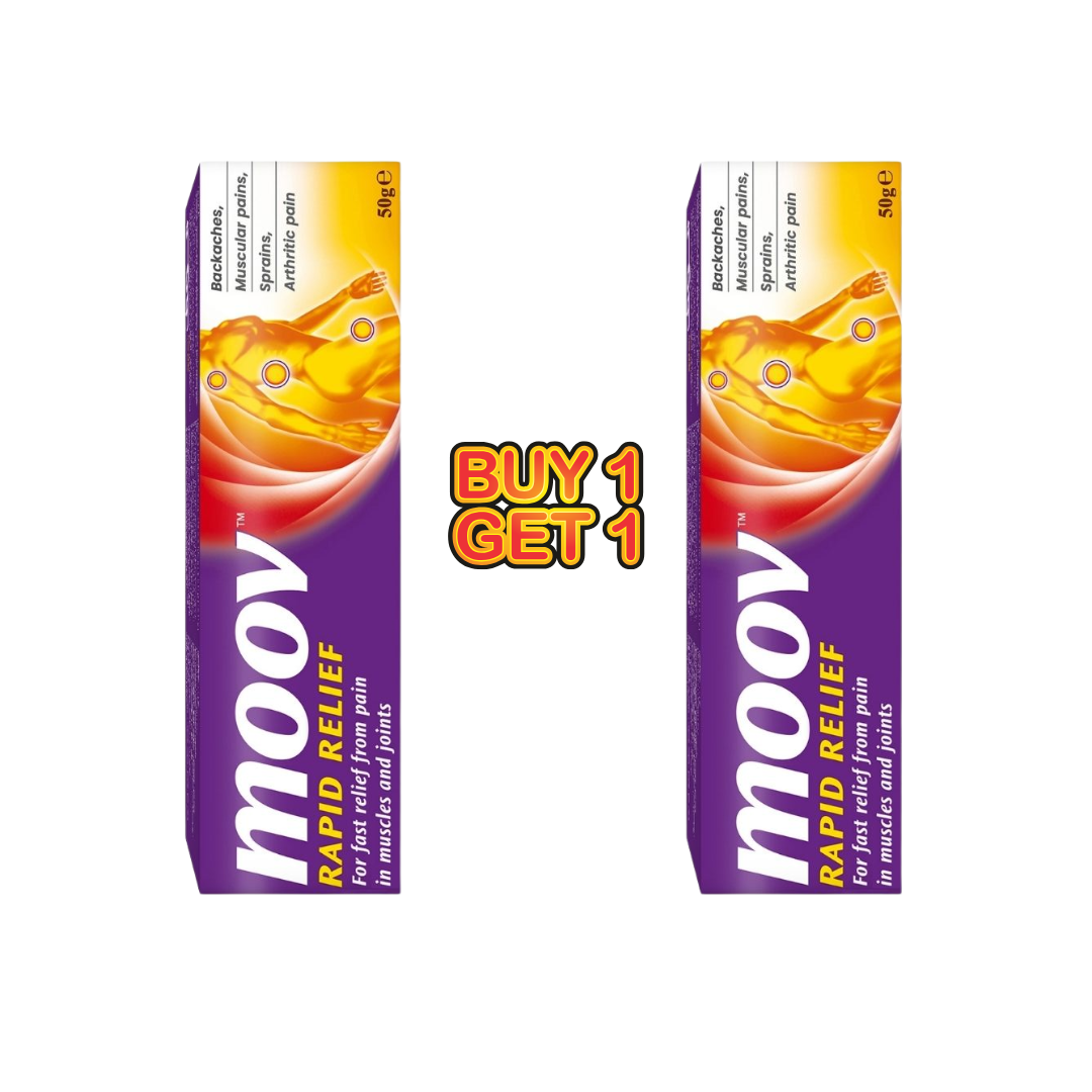Moov Rapid Relief Cream For Joint Pain – 50g Fast-Acting Pain Relief Cream Buy 1 Get 1 Offer