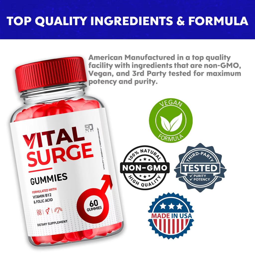 Vital Surge Multivitamin Soft Candy 60 Piece Capsules B Group Folic Acid Gummies Supplement Multivitamins For Increase Stamina