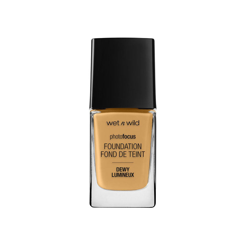 Wet n Wild Photo Focus Dewy Foundation – Desert Beige | Natural Glow Liquid Foundation with Flashback-Free Formula